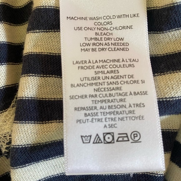 Free People We The Free Angel Striped Asymmetrical Tee Size Large - Picture 10 of 14